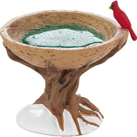 Woodland Bird Bath Department 56 Village Accessories 4033840 Christmas cardinal