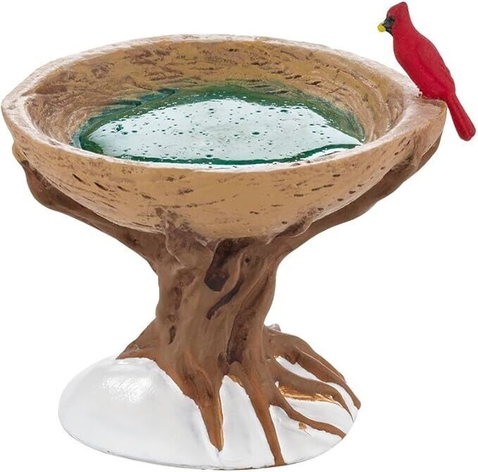 Woodland Bird Bath Department 56 Village Accessories 4033840 Christmas cardinal