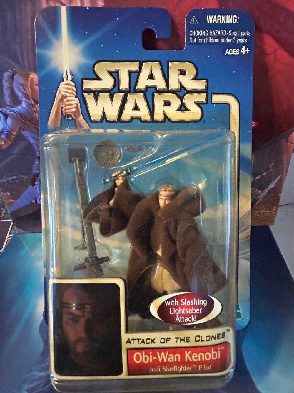 Obi-Wan Kenobi Jedi Starfighter Pilot Star Wars Attack of the Clones 2002 figure