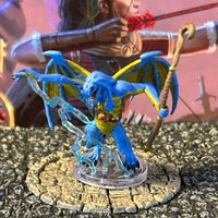 Blue Abishai D&D Miniature Dungeons Dragons Seas & Shores fiend draconian wizard