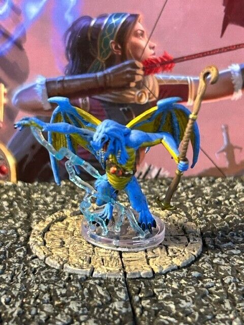 Blue Abishai D&D Miniature Dungeons Dragons Seas & Shores fiend draconian wizard