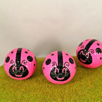 Pink Lady Bug golf ball 3pk Golfball Critters NOVELTY GOLF BALLS insect animal