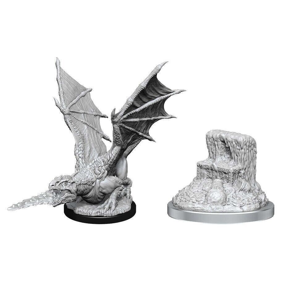 White Dragon Wyrmling Nolzur's D&D miniature Dungeons Dragons unpainted W19 Z