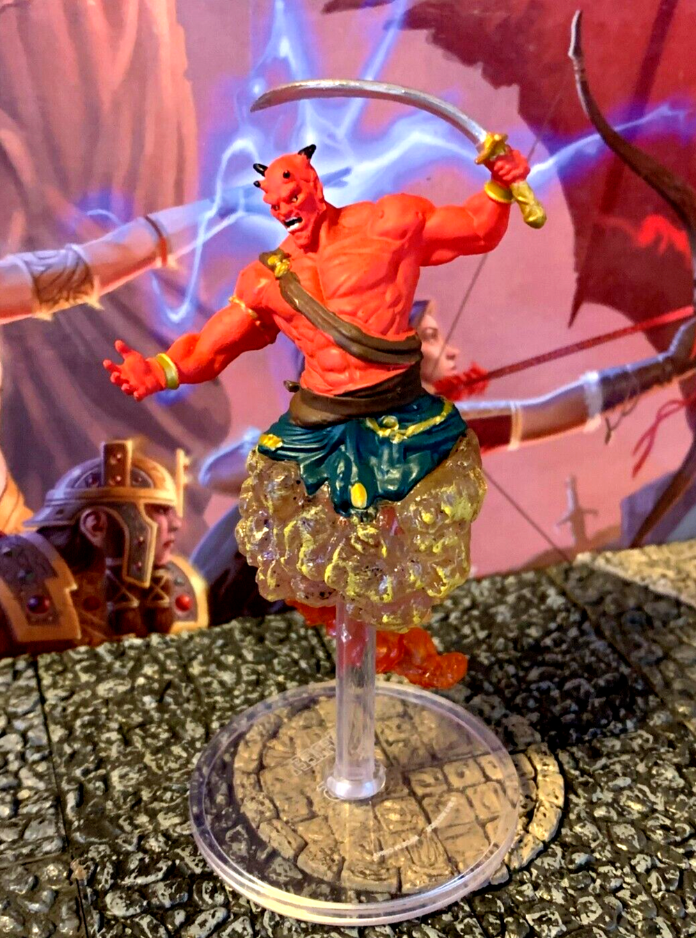 Efreet D&D Miniature Dungeons Dragons Rage Demons large efreeti genie fire 33 Z