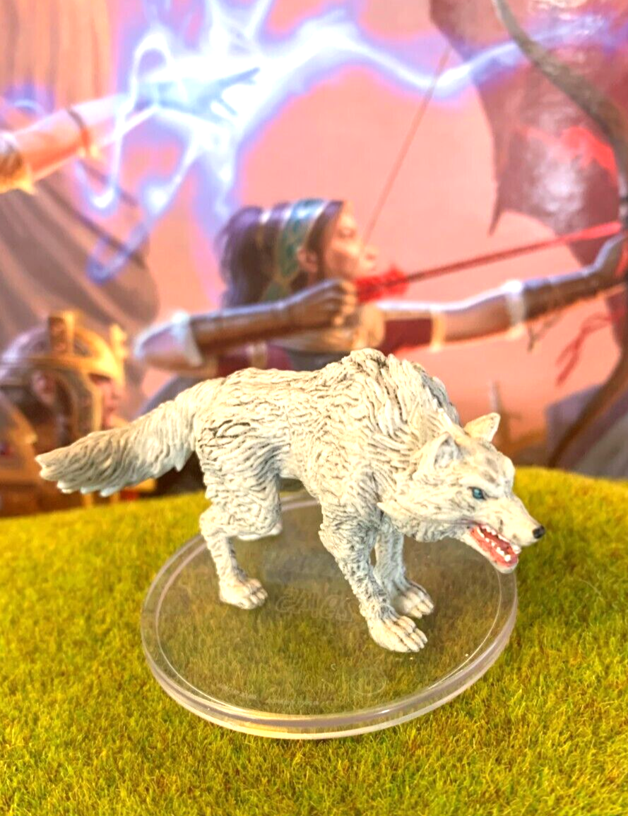 Winter Wolf D&D Miniature Dungeons Dragons Icewind Dale Rime 29 large white dire