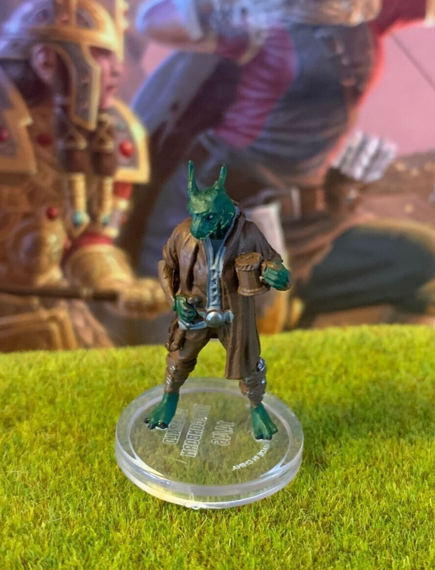 Emerald Dragonborn D&D Miniature Dungeons Dragons Fizban's Treasury bard rogue