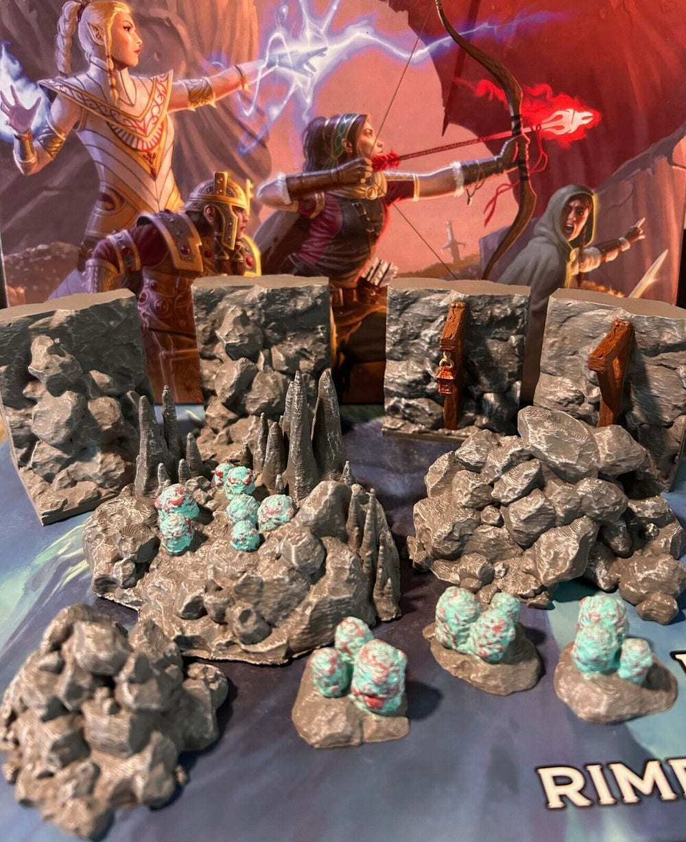 10 pc Cave / Cavern Dungeon Room miniature Dungeon & Dragons D&D painted terrain