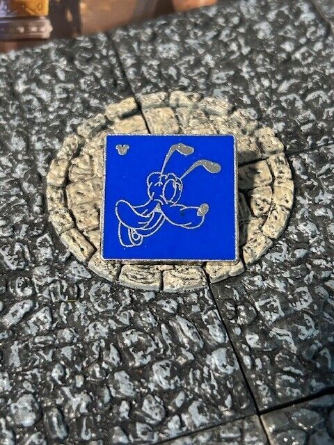 Pluto Blue Square Sketch Hidden Mickey Disney Collectible Trader Pin