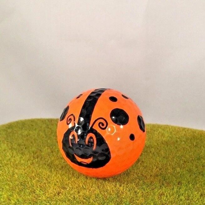 Orange Lady Bug - golf ball - Golfball Critters NOVELTY GOLF BALLS insect animal