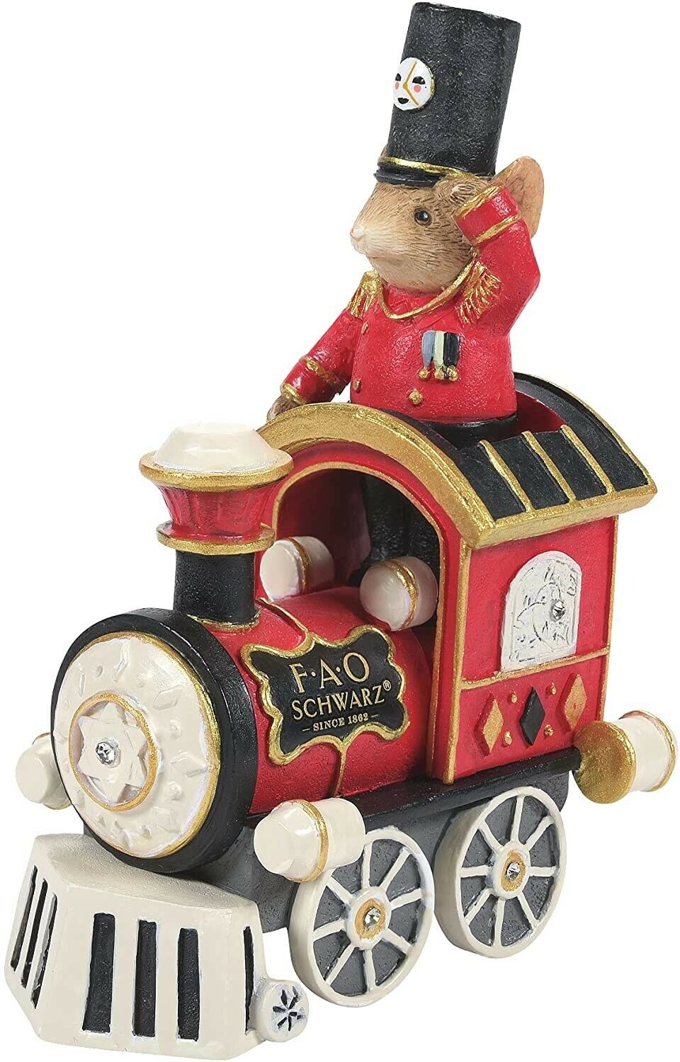 FAO Schwartz Locomotive 6008835 Tails with Heart Enesco Christmas train mouse Z