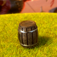 Wooden Barrel resin painted miniature Dungeon & Dragons D&D terrain oak cask