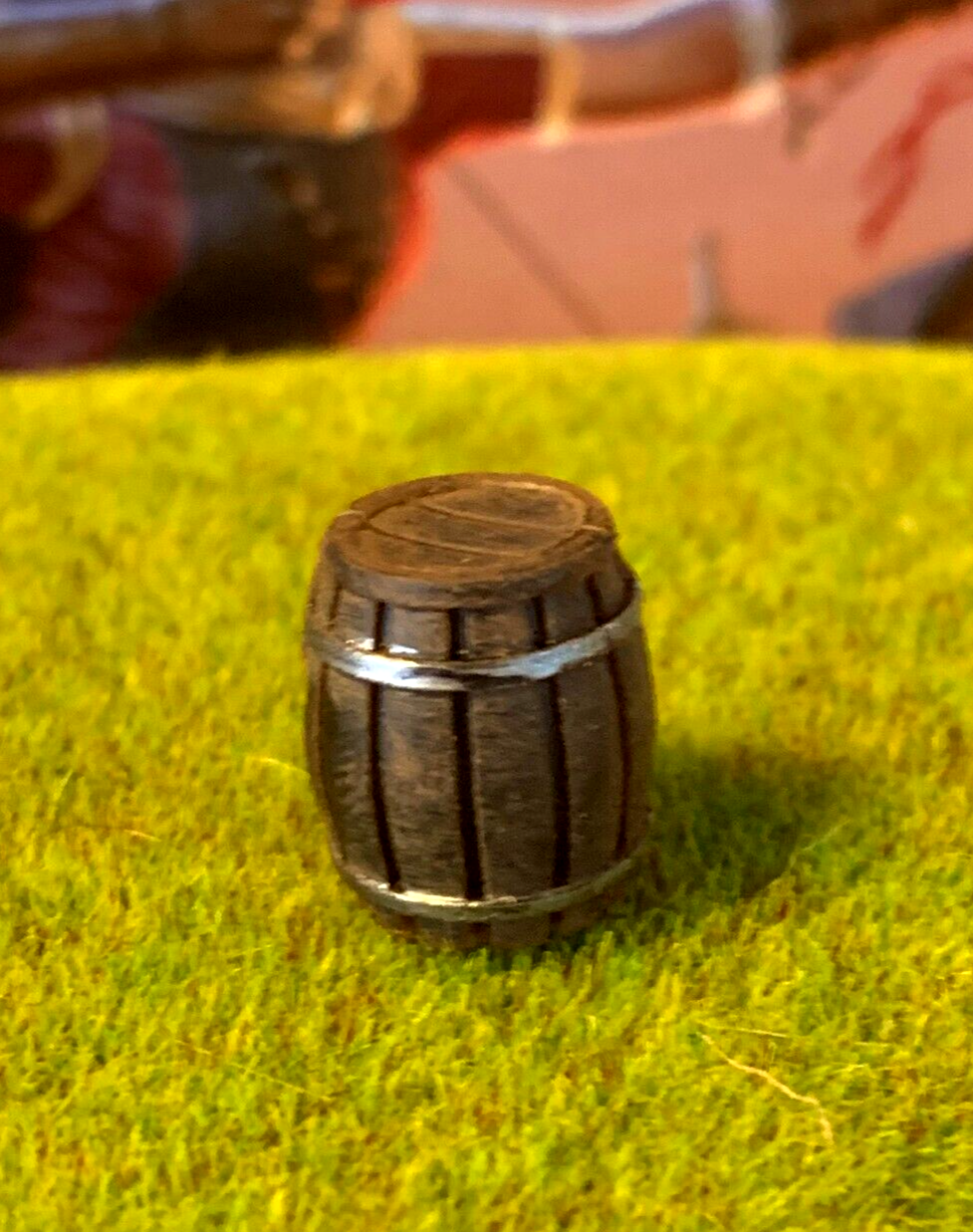 Wooden Barrel resin painted miniature Dungeon & Dragons D&D terrain oak cask