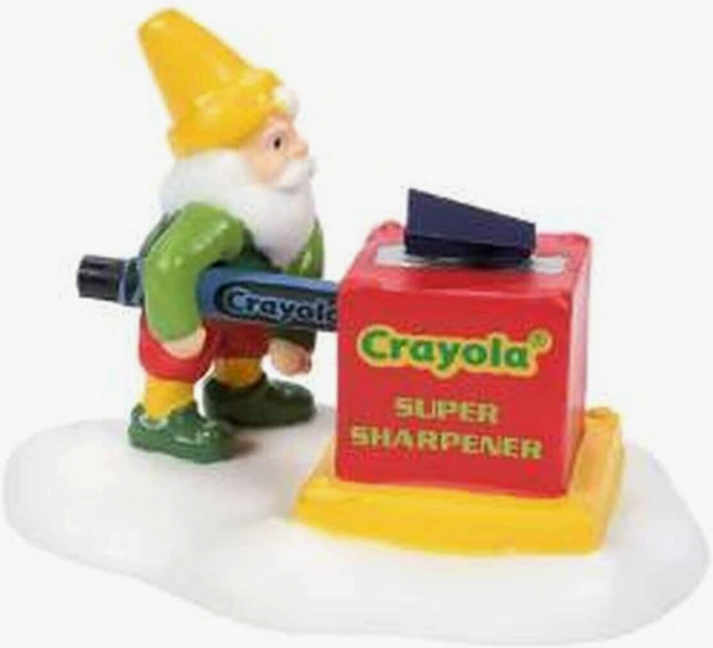 Crayola Super Sharpener Department 56 North Pole Village 6009762 crayon elf Z