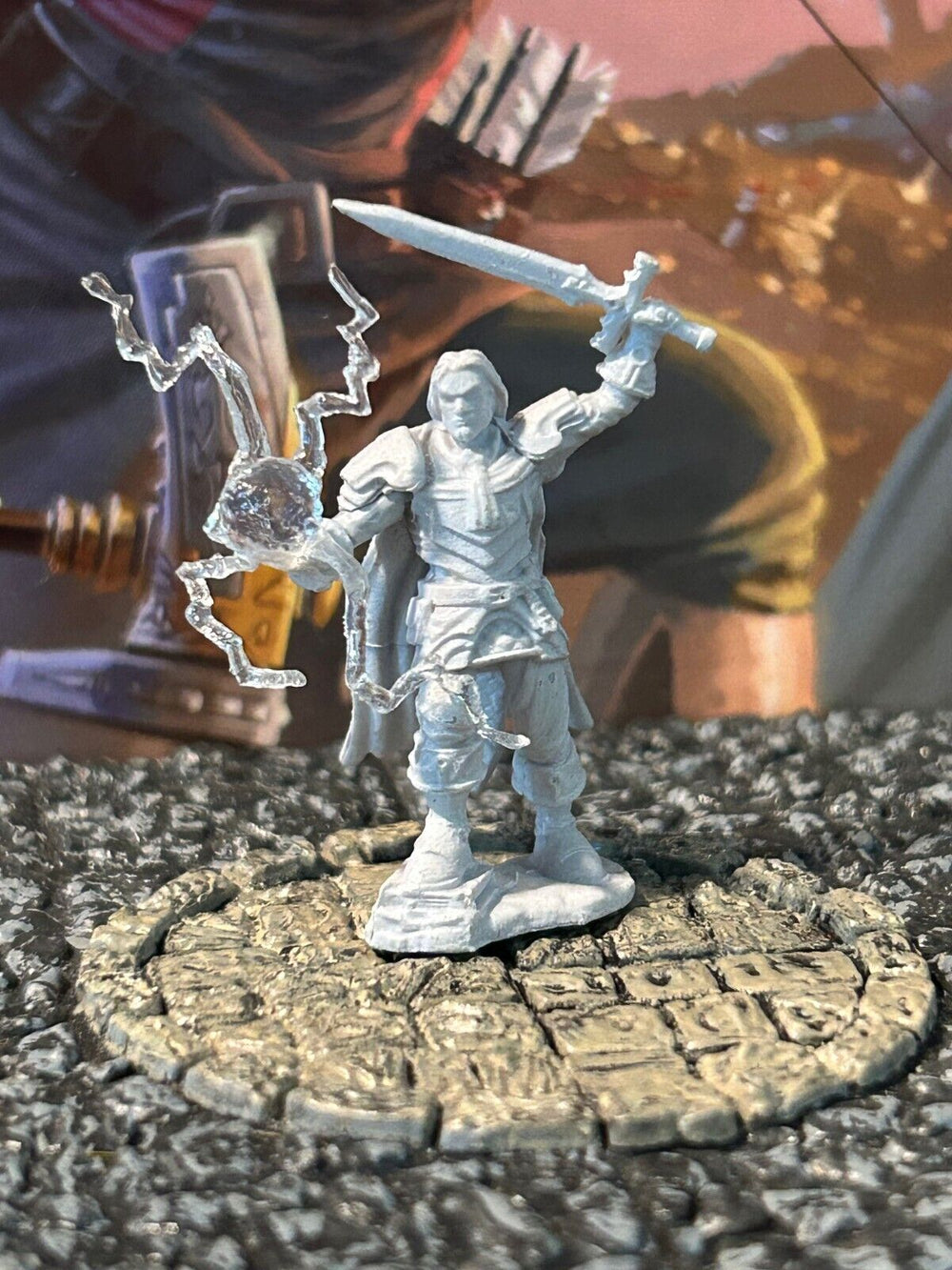 Male Human Cleric D&D plastic primered miniature Dungeons Dragons unpainted