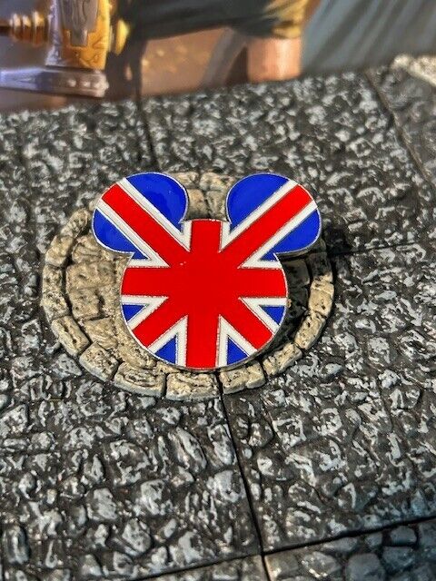 Mickey Mouse Head Flag England UK Great Britain Disney Collectible Trader Pin