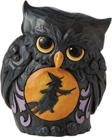 
              Black Owl Mini w/ Witch 6010675 Jim Shore Heartwood Creek Halloween figurine Z
            