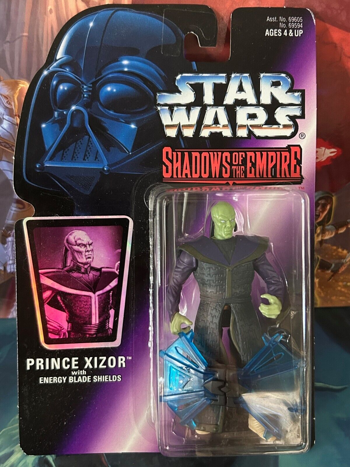 Prince Xizor w/ Energy Blade Shields Star Wars Shadows of the Empire 1996