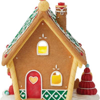 Gingerbread Mouse House Tails with Heart lit building Christmas Holiday 6015294