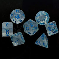 Chessex 27581 Borealis Luminary Icicle Ltt Blue Dice Set D&D dungeons dragons Z