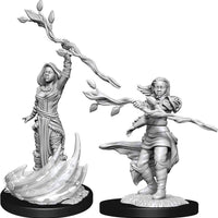 Female Human Druid 2 pack W14 Nolzur's D&D miniature Dungeons Dragons unpainted