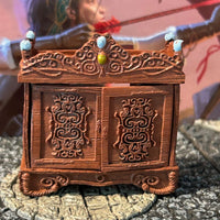 Wooden Armoire Dresser D&D Miniature Dungeons Dragons terrain bookshelf wizard