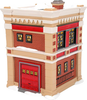 
              Engine 223 Fire House Department 56 Snow Village 6011422 Christmas lit building
            