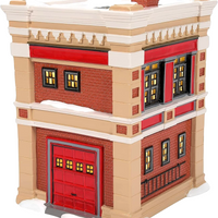 Engine 223 Fire House Department 56 Snow Village 6011422 Christmas lit building