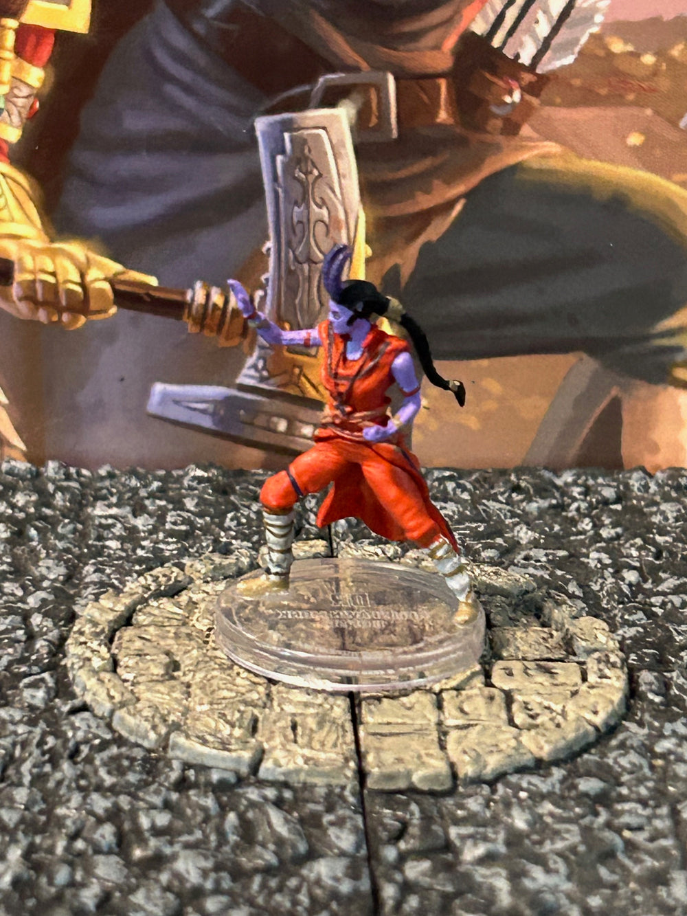 Hellspawn Monk D&D Miniature Dungeons Dragons Darklands tiefling brawler 8 Z