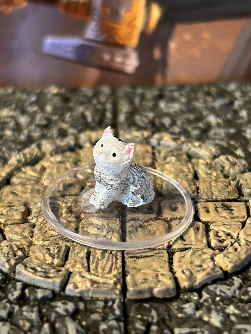 Kitten printed painted miniature Dungeon Dragons D&D animal druid familiar cat G