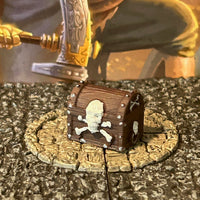 Wooden Pirate Treasure Chest painted miniature Dungeons & Dragons D&D terrain 3