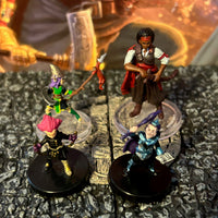 Adventurer Hero 4Pc Set #1 D&D Miniature Dungeons Dragons fighter rogue wizard