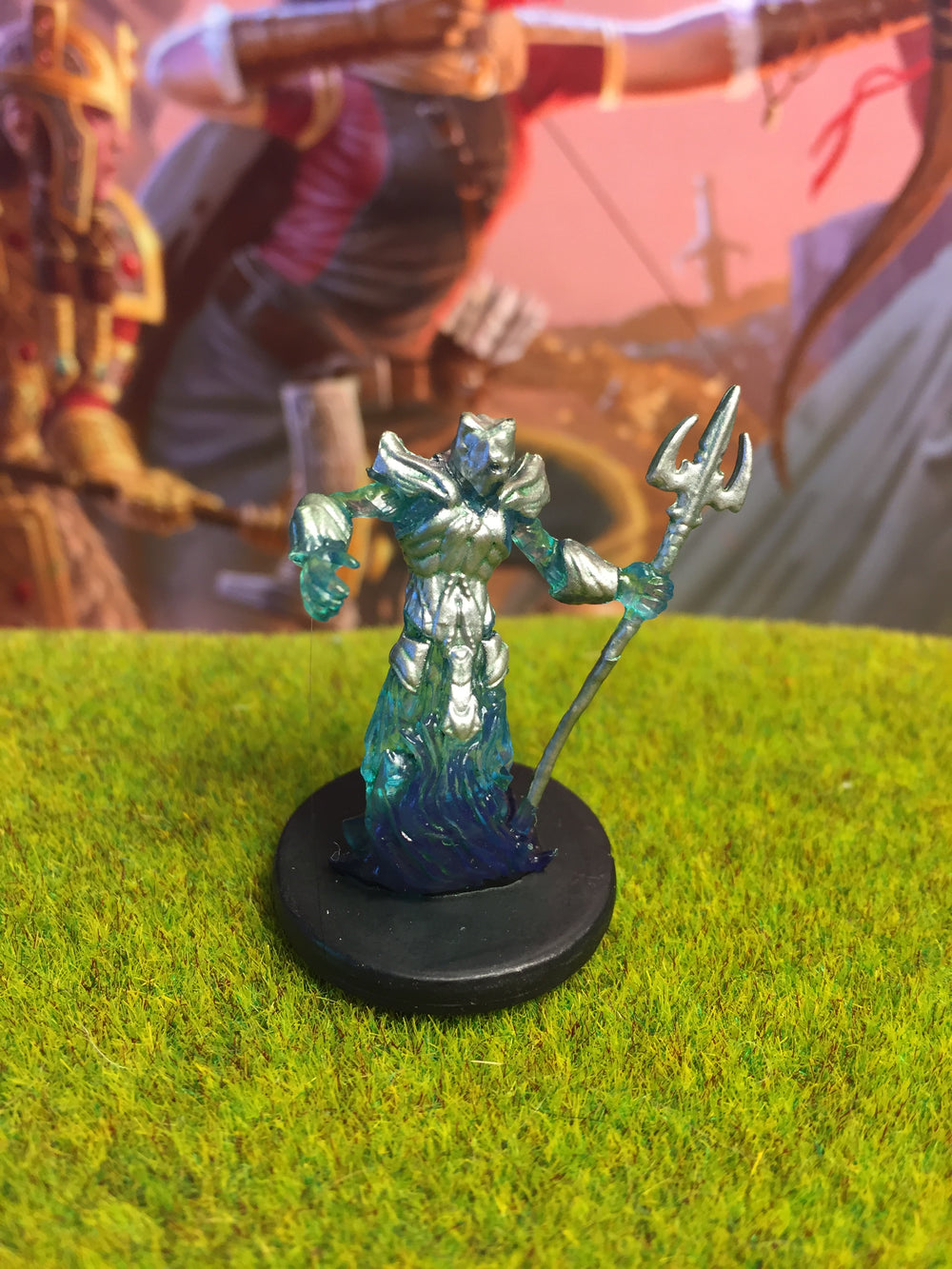 Water Myrmidon D&D Miniature Dungeons Dragons Rage of Demons elemental fighter